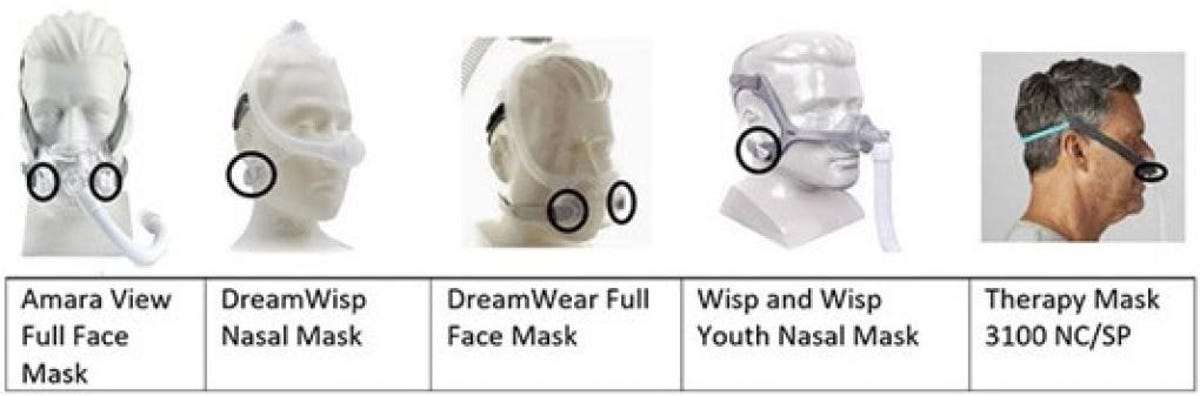 A photo of the recalled sleep masks