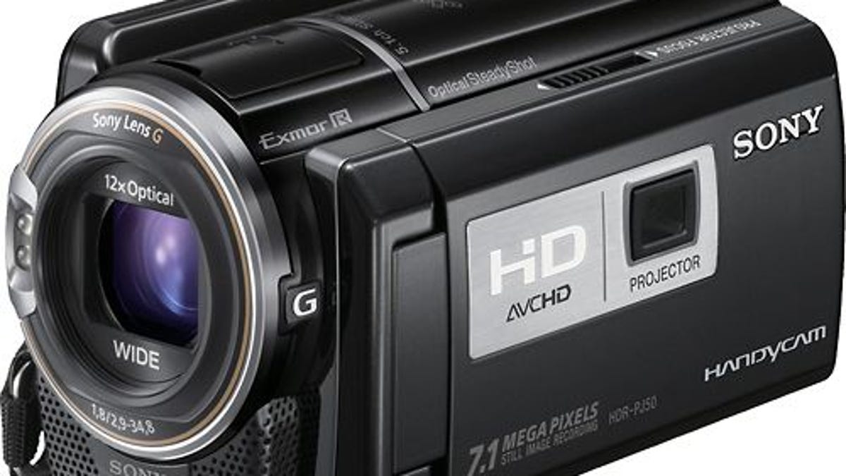 The Sony Handycam HDR-PJ50V.