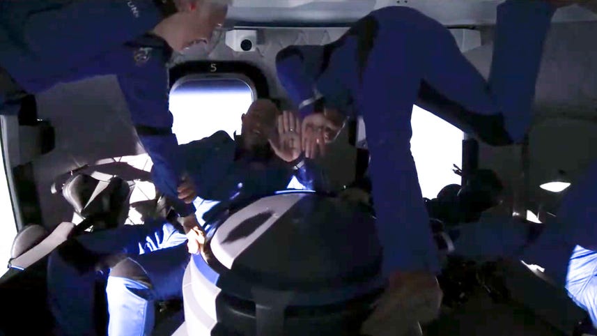 See Blue Origin astronauts in zero gravity