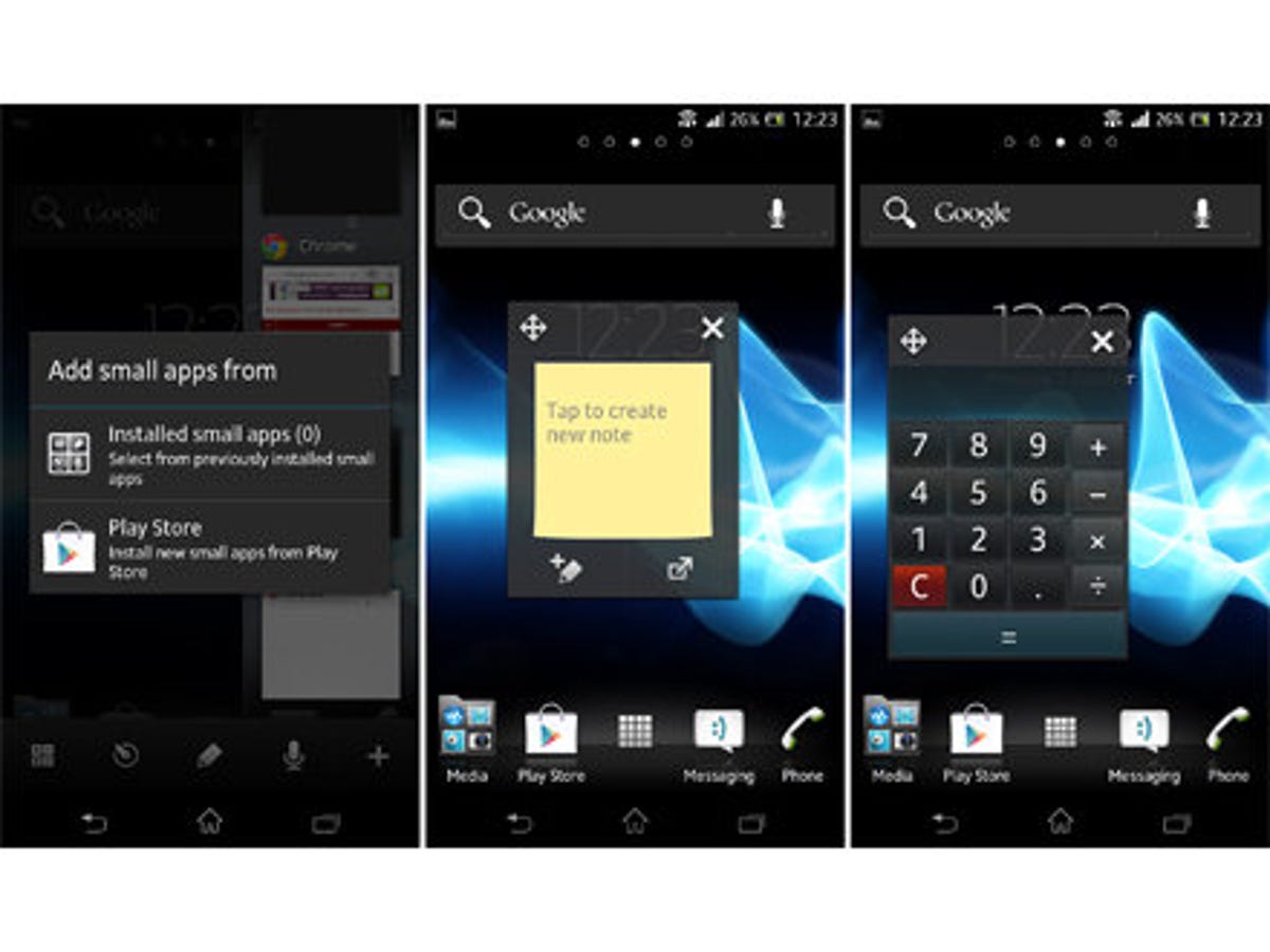 Sony Xperia T Small Apps