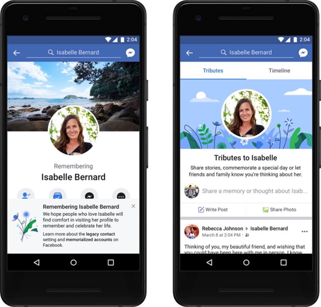 Facebook adds tribute section, new tools for memorialized profiles