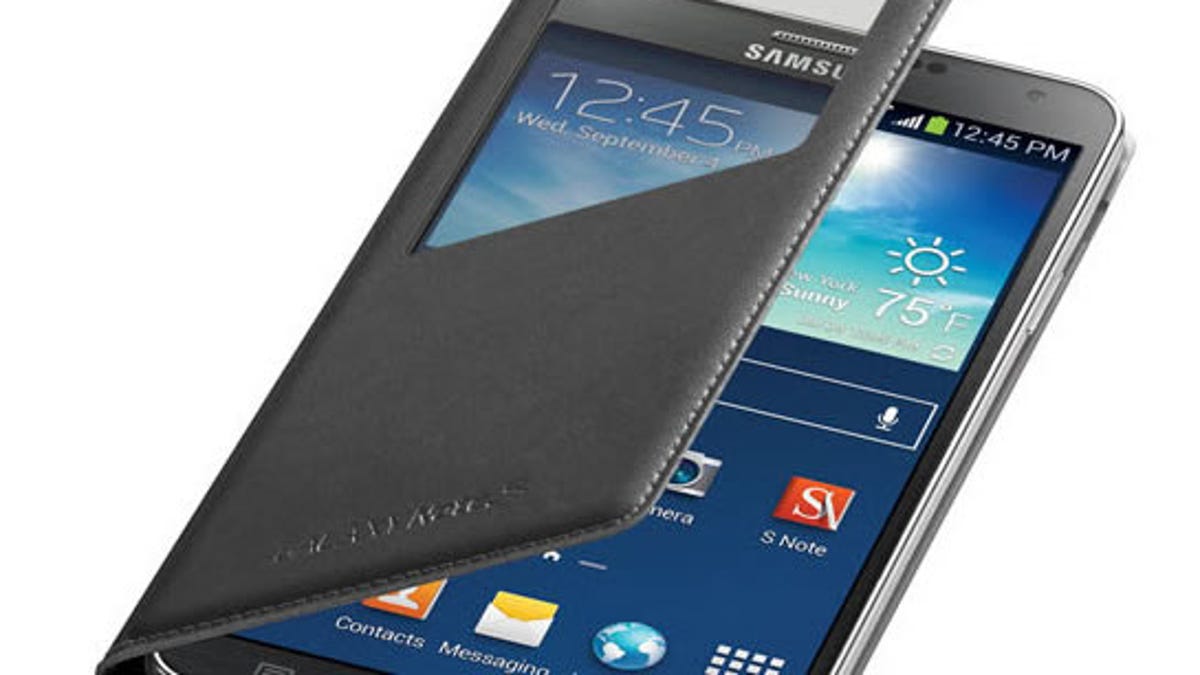 Samsung's $70 Galaxy Note 3 Wireless Charging S-View Flip Cover.