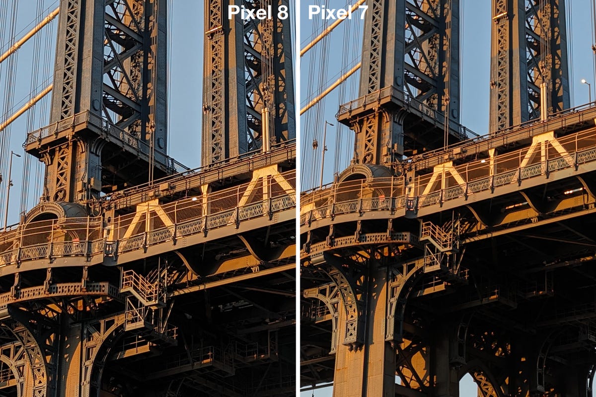 Crops of photos of the Manhattan Bridge