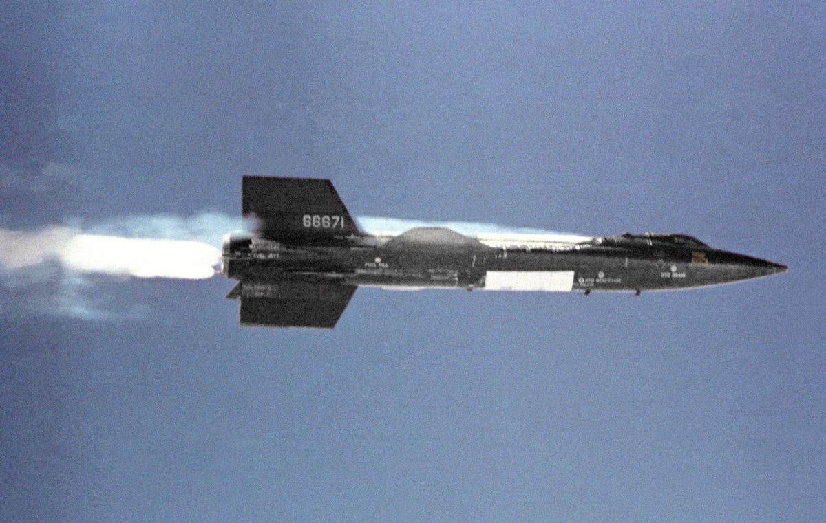 NASA's X-15 rocket plane in flight