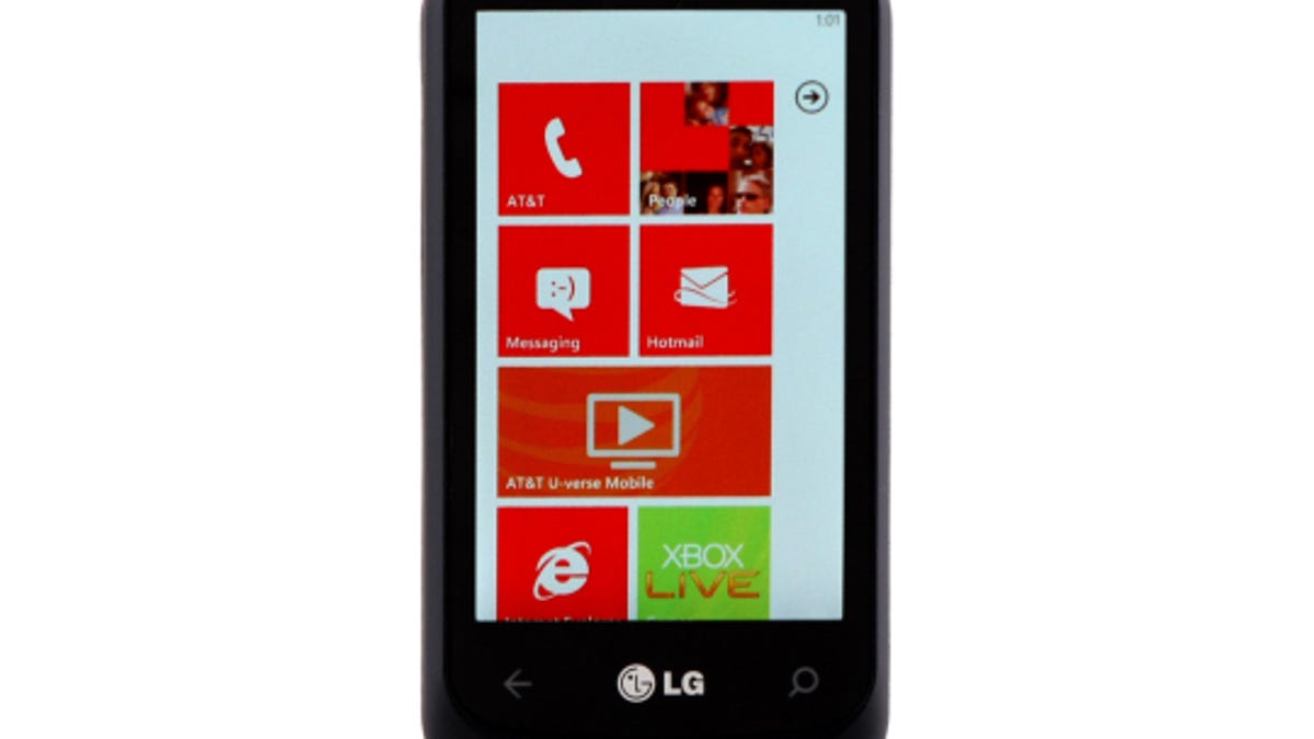 LG&apos;s Quantum, one of the first Windows Phone 7 devices.