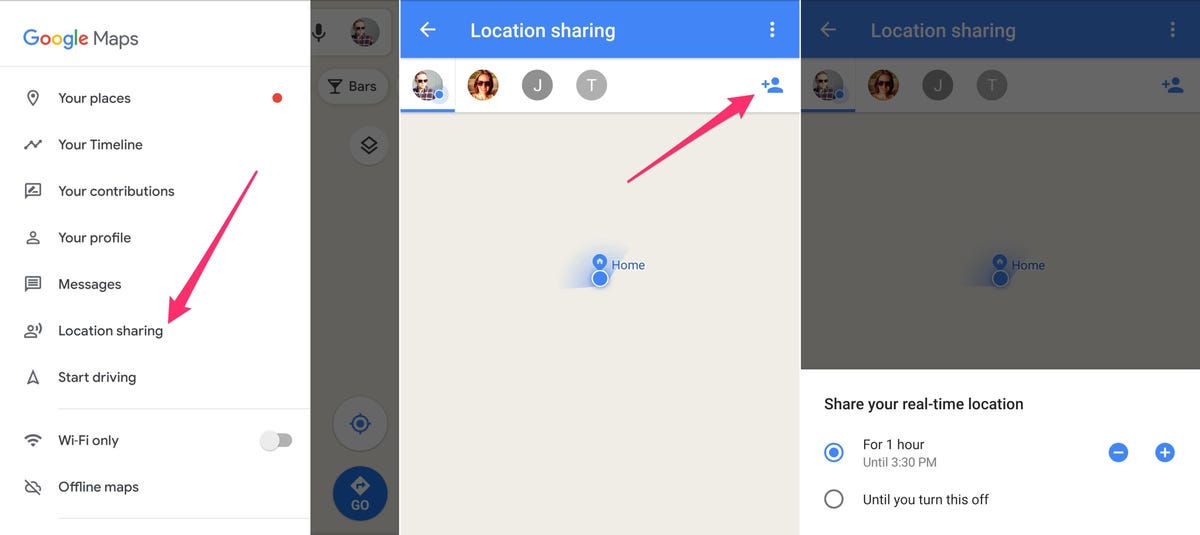 google-maps-location-sharing