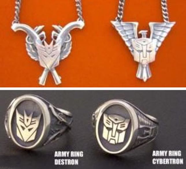 Transformers jewelry