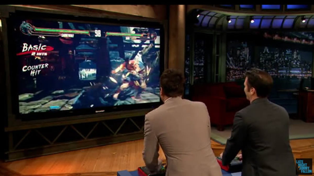 Jimmy Fallon takes on a Microsoft VP in a round of Killer Instinct.