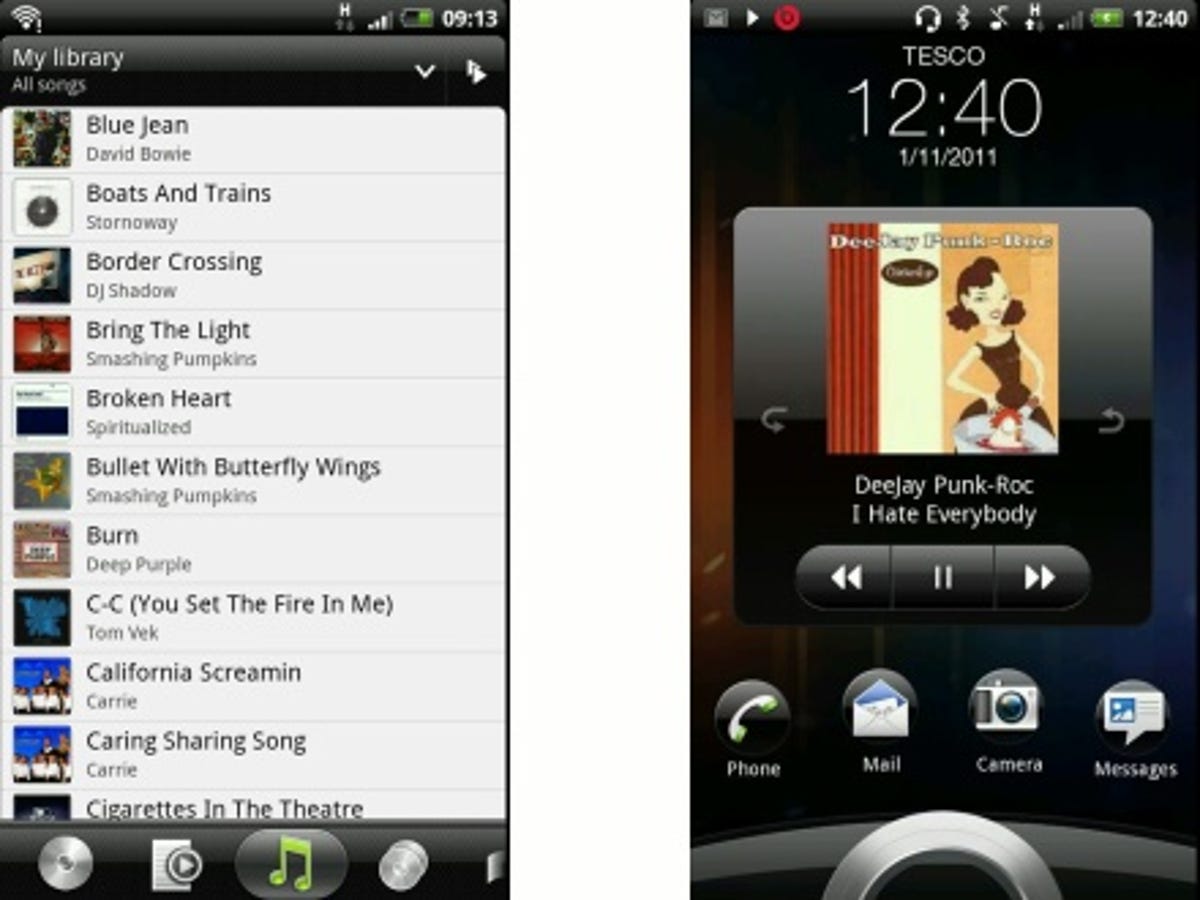 HTC Sensation music player