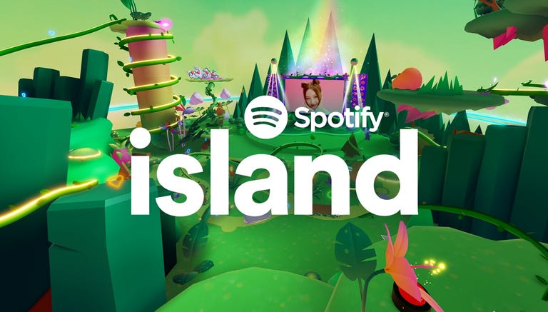 Screenshot of Spotify's online island