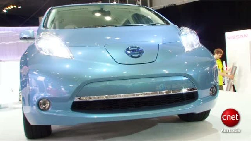 Nissan Leaf at the Sydney Motor Show 2010