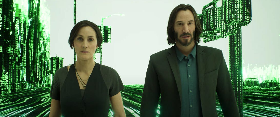 The Matrix Awakens Keanu Reeves and Carrie-Anne Moss