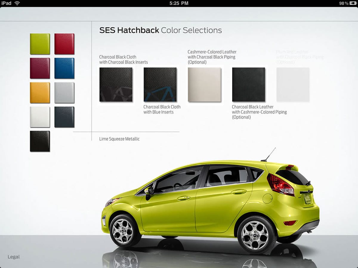 Ford's newest iPad app is a digital brochure for its 2011 Fiesta.