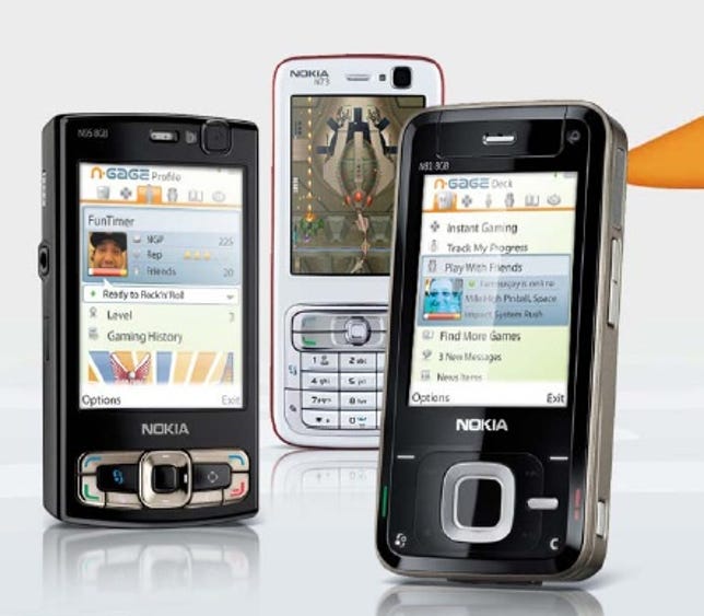 Nokia N-Gage on a few phones