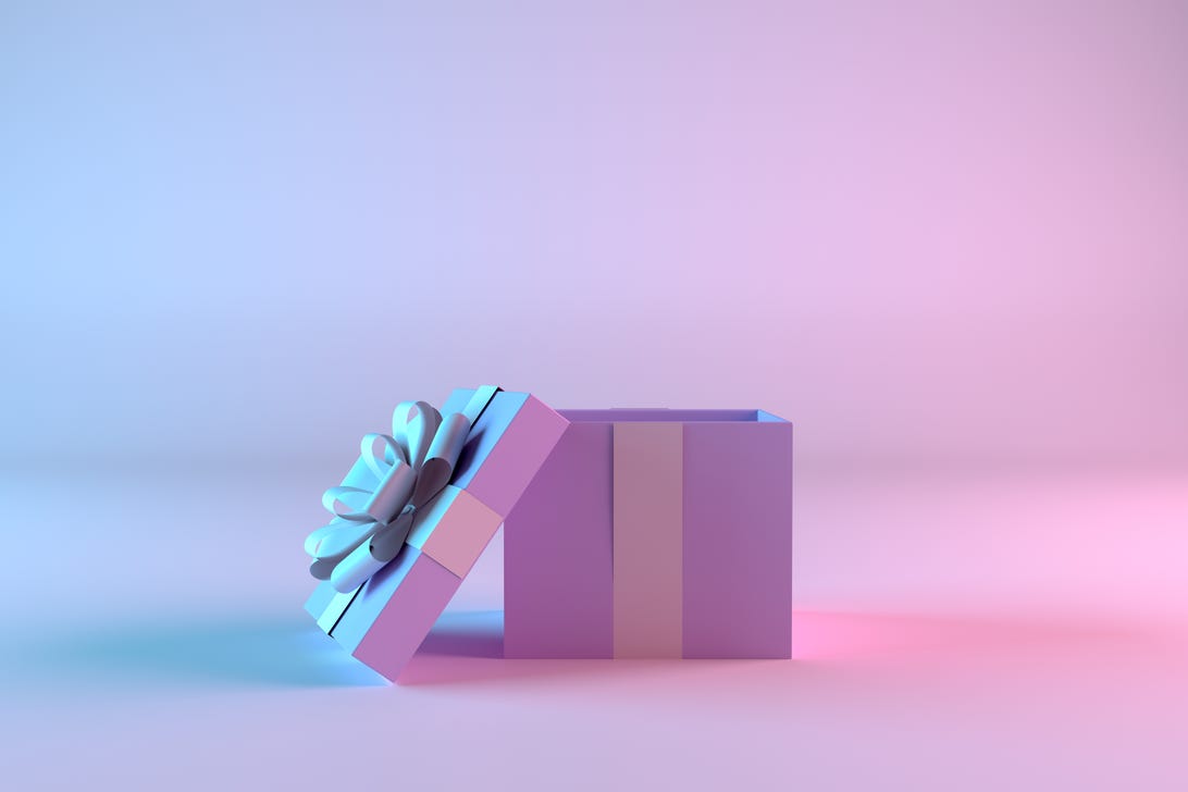 Gift-wrapped box