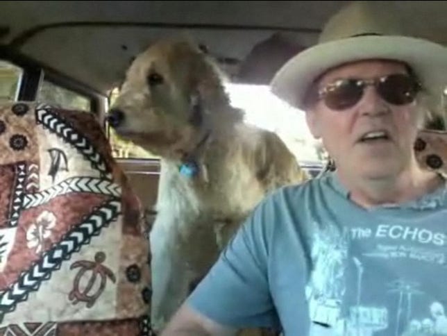 Neil Young and dog