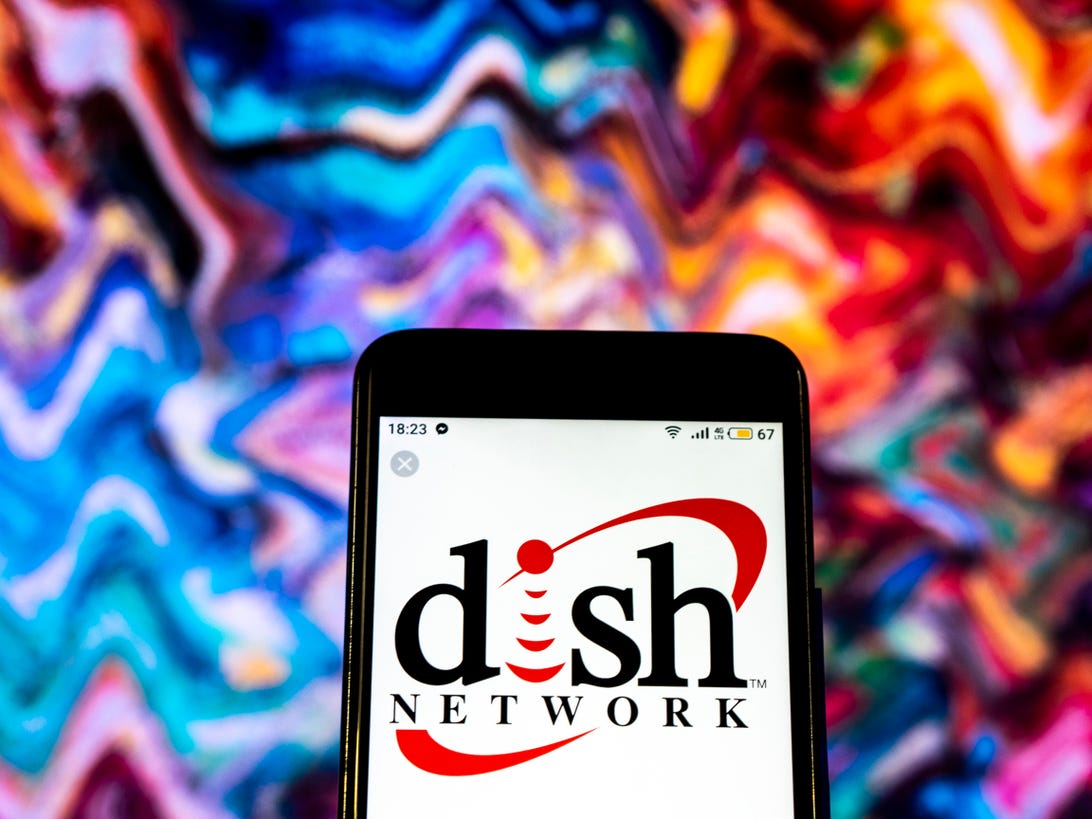 Dish Network Satellite television company logo seen