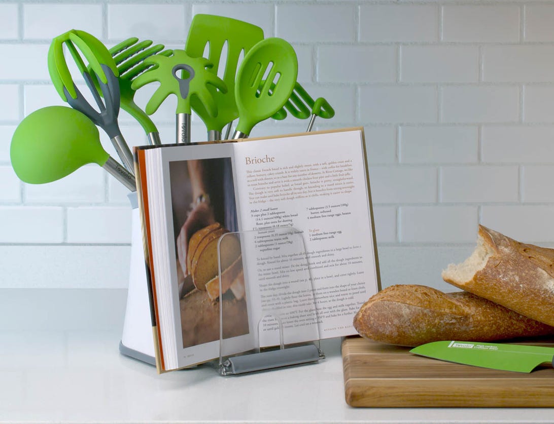Read on, cook on, tap on with the Tovolo Crock-Book Holder.