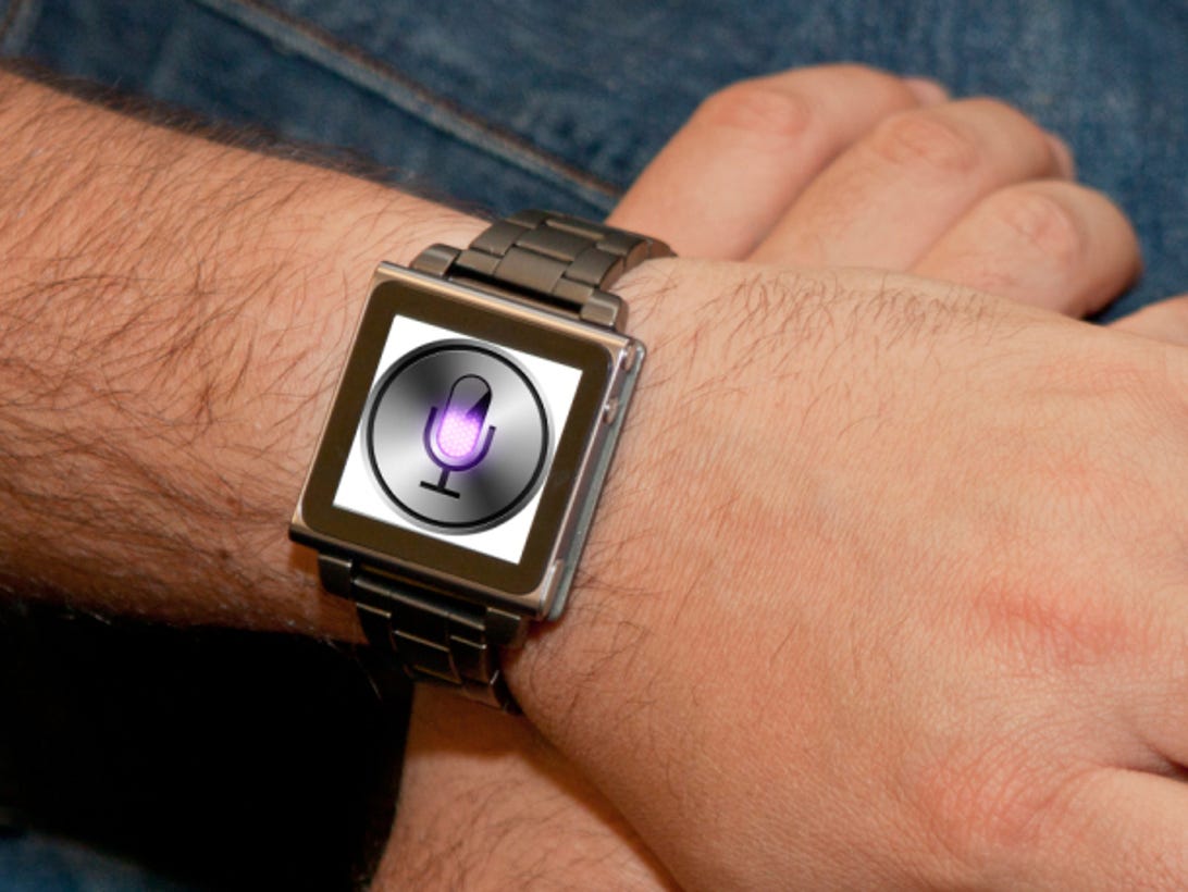 A mockup of a prospective Apple iWatch.