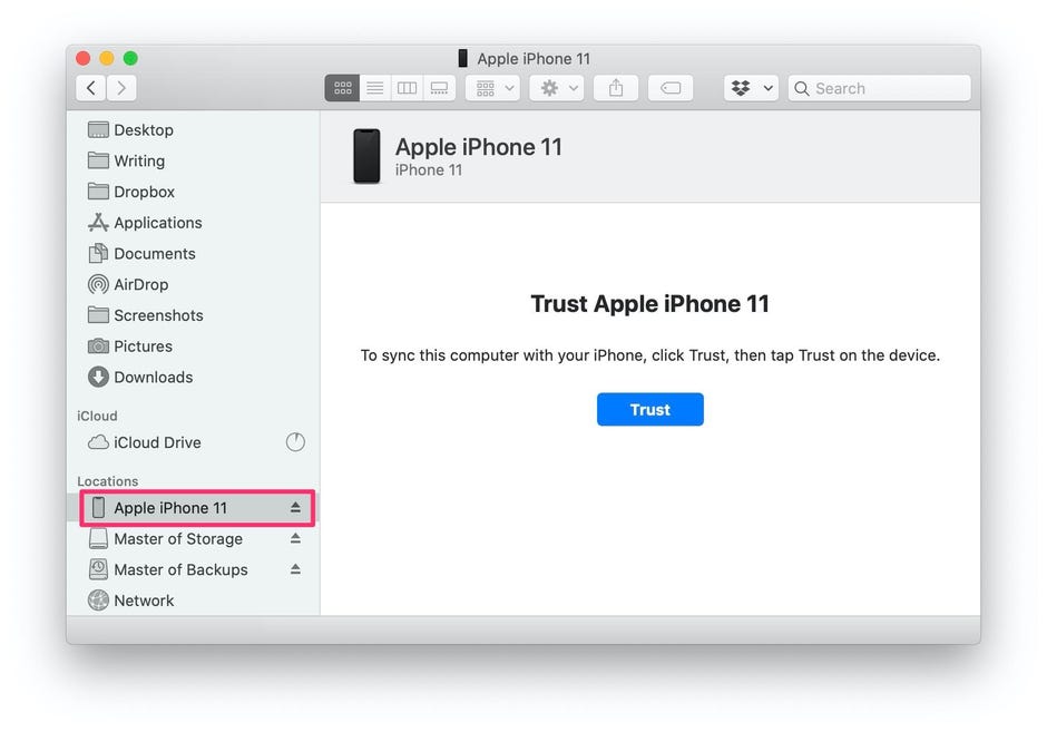 Itunes Is Dead Here S How To Back Up And Sync Your Iphone In Macos Catalina Cnet