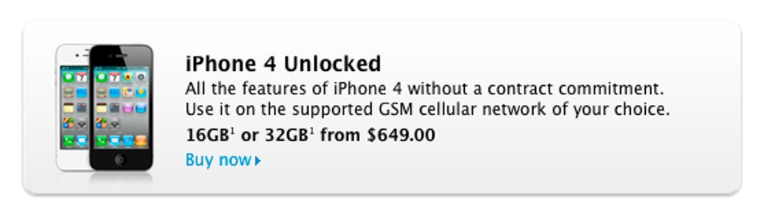 Unlocked iPhone 4