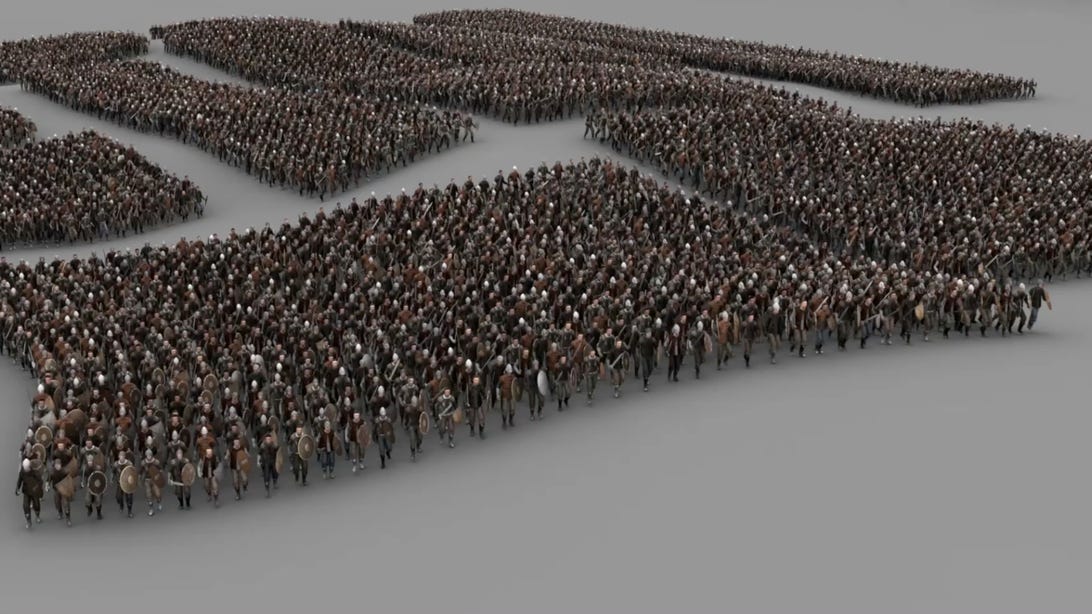 Masses of combatants in Lord of the Rings