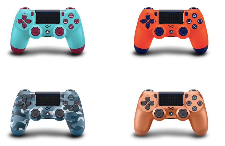 Sony Releases Ps4 Dualshock Controller In Four Bright New Colors Cnet