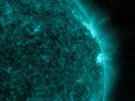 <p><br>The Sun emitted a mid-level solar flare on Jan. 20, 2022, peaking at 1:01 a.m. EST. NASA's Solar Dynamics Observatory, which watches the Sun constantly, captured an image of the event.</p>