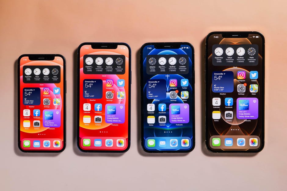 Iphone 12 S Four Models Compared Differences Between Iphone 12 Pro Pro Max And Mini Cnet