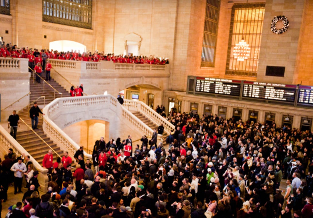 The grand opening of Apple's store in New York City's Grand Central Terminal.