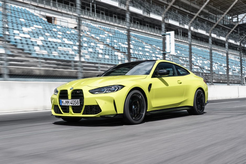 The 21 Bmw M4 Coupe Has That Big Grille And The Craziest Seats I Ve Ever Seen Roadshow