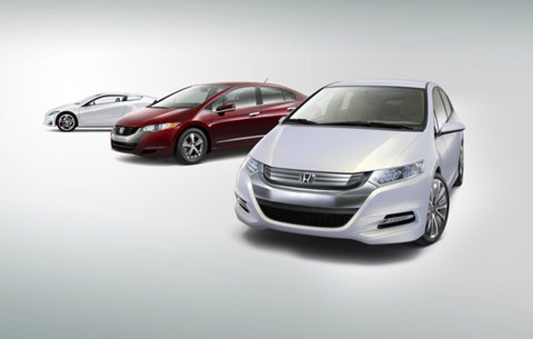 left to right: CR-Z concept, FCX Clarity, Insight concept