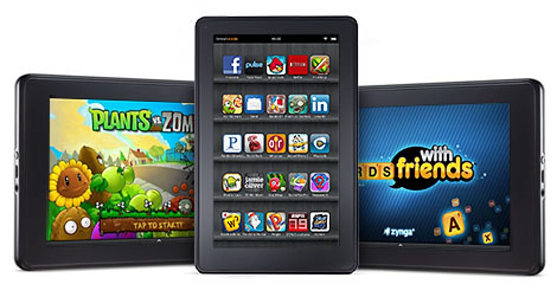 Amazon's Kindle Fire, a tablet using Google's Android operating system.