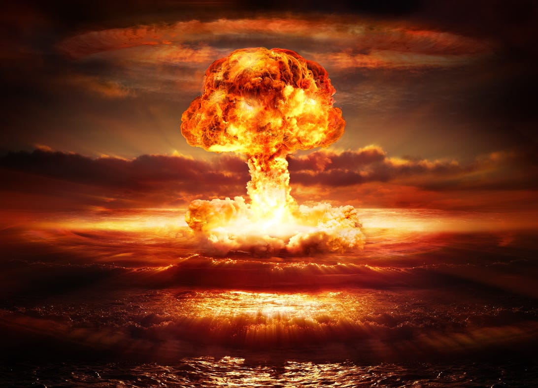 Illustration of a nuclear bomb explosion